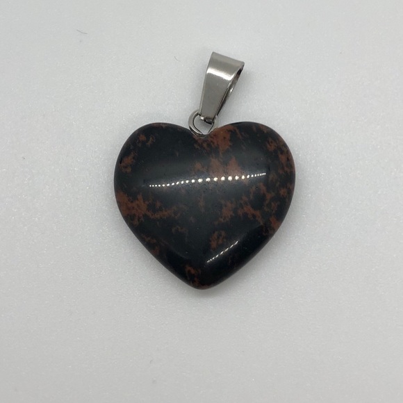 Other - Mahogany Obsidian Heart Shaped Necklace